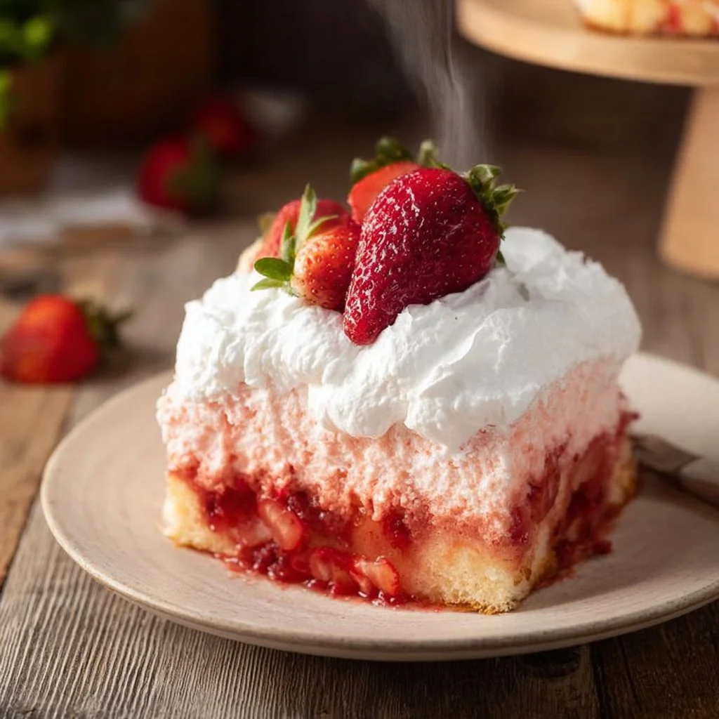 Melt in your Mouth Strawberry Cloud Cake