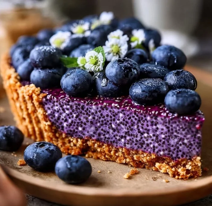 No-Bake Blueberry Chia Seed Pie