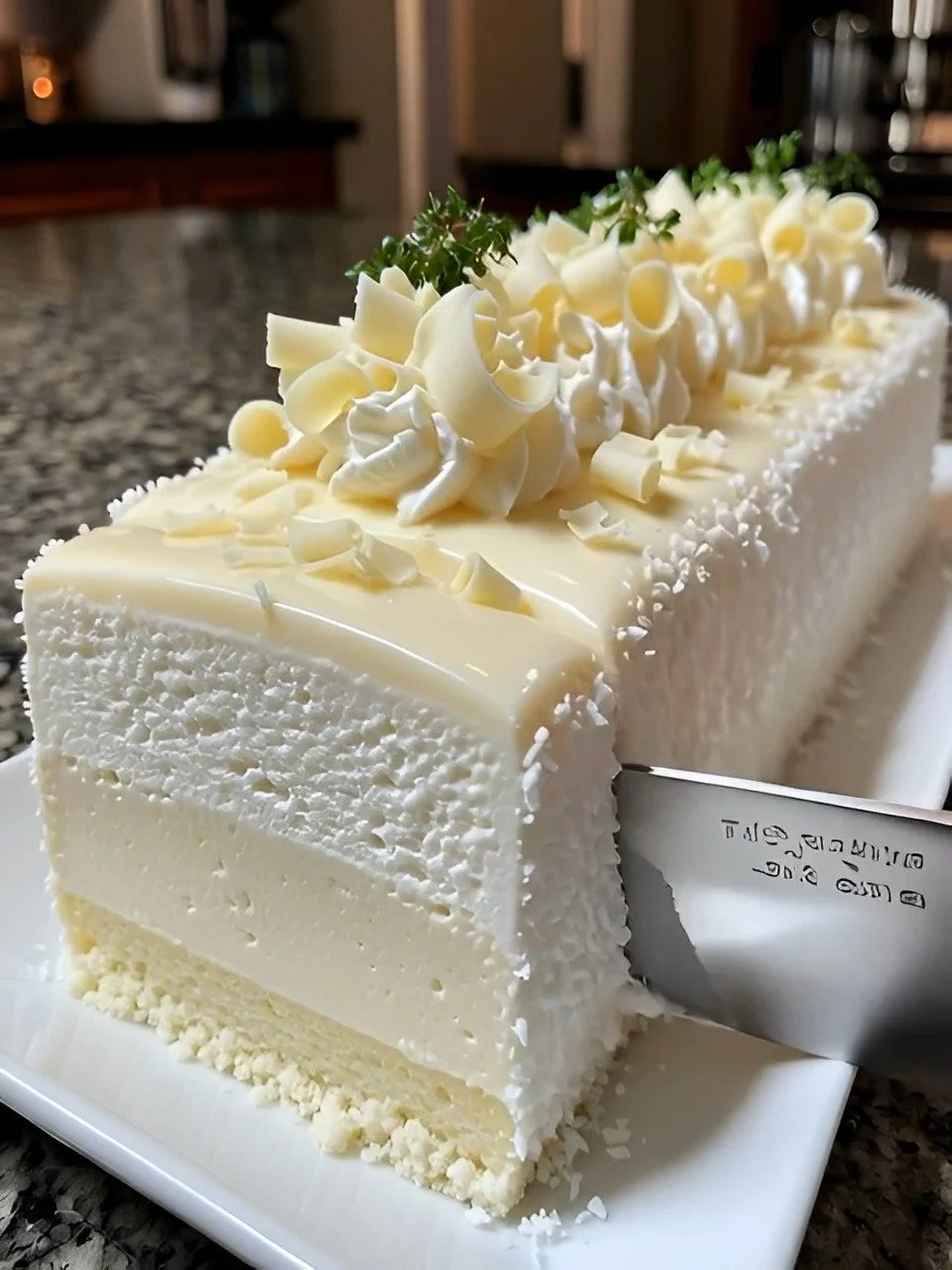 White Chocolate Coconut Mousse Cake
