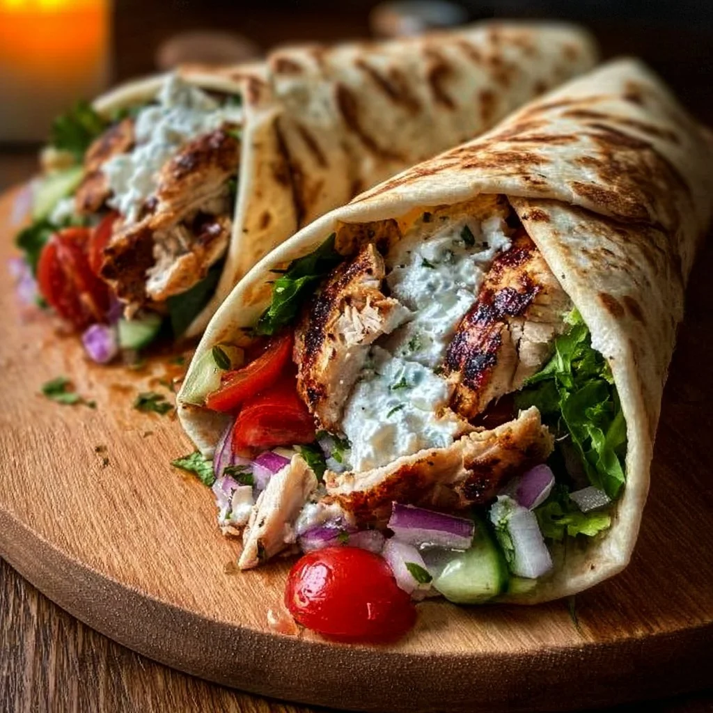 30-Minute Greek Chicken Wraps - Insanely Flavorful & Addictive