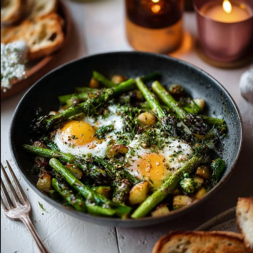 Asparagus & Eggs Breakfast Skillet