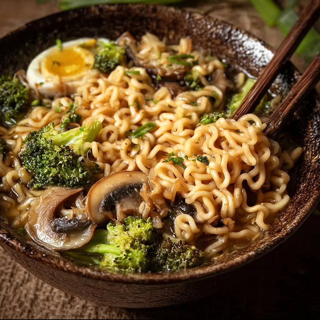 Broccoli Mushroom Ramen