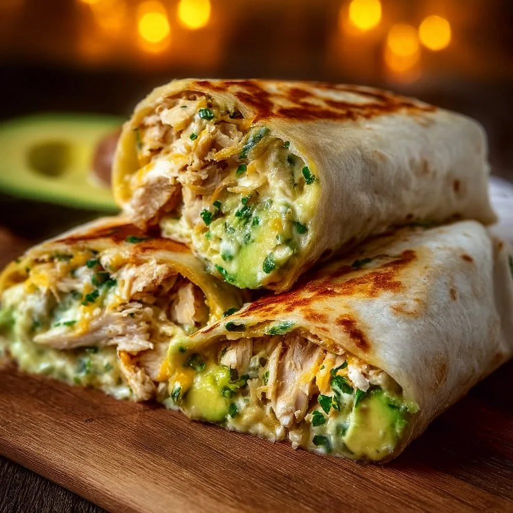 Chicken Avocado Ranch Burritos