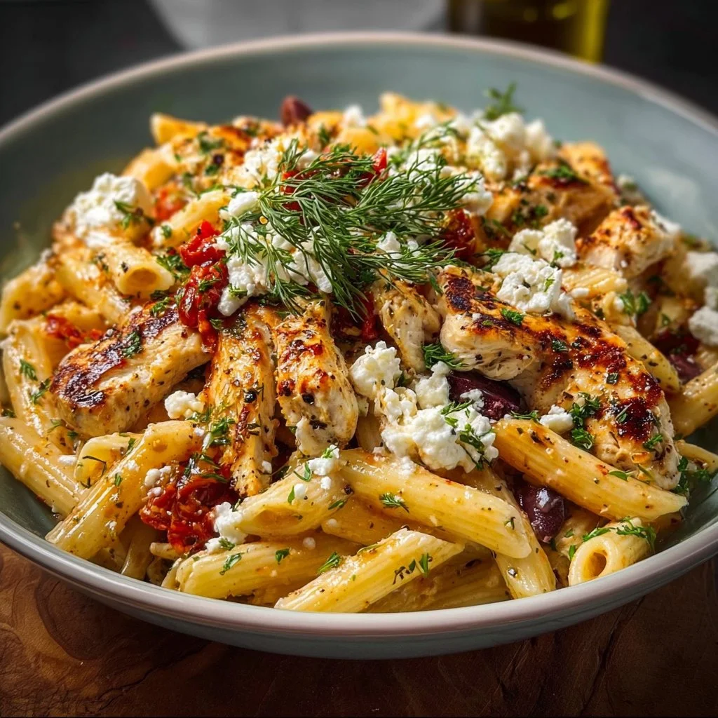 Chicken Feta Greek Pasta