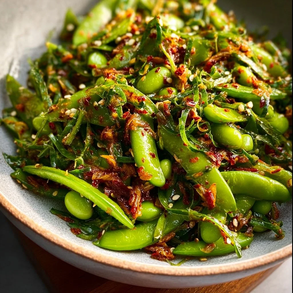Chili Crisp Snap Pea Salad