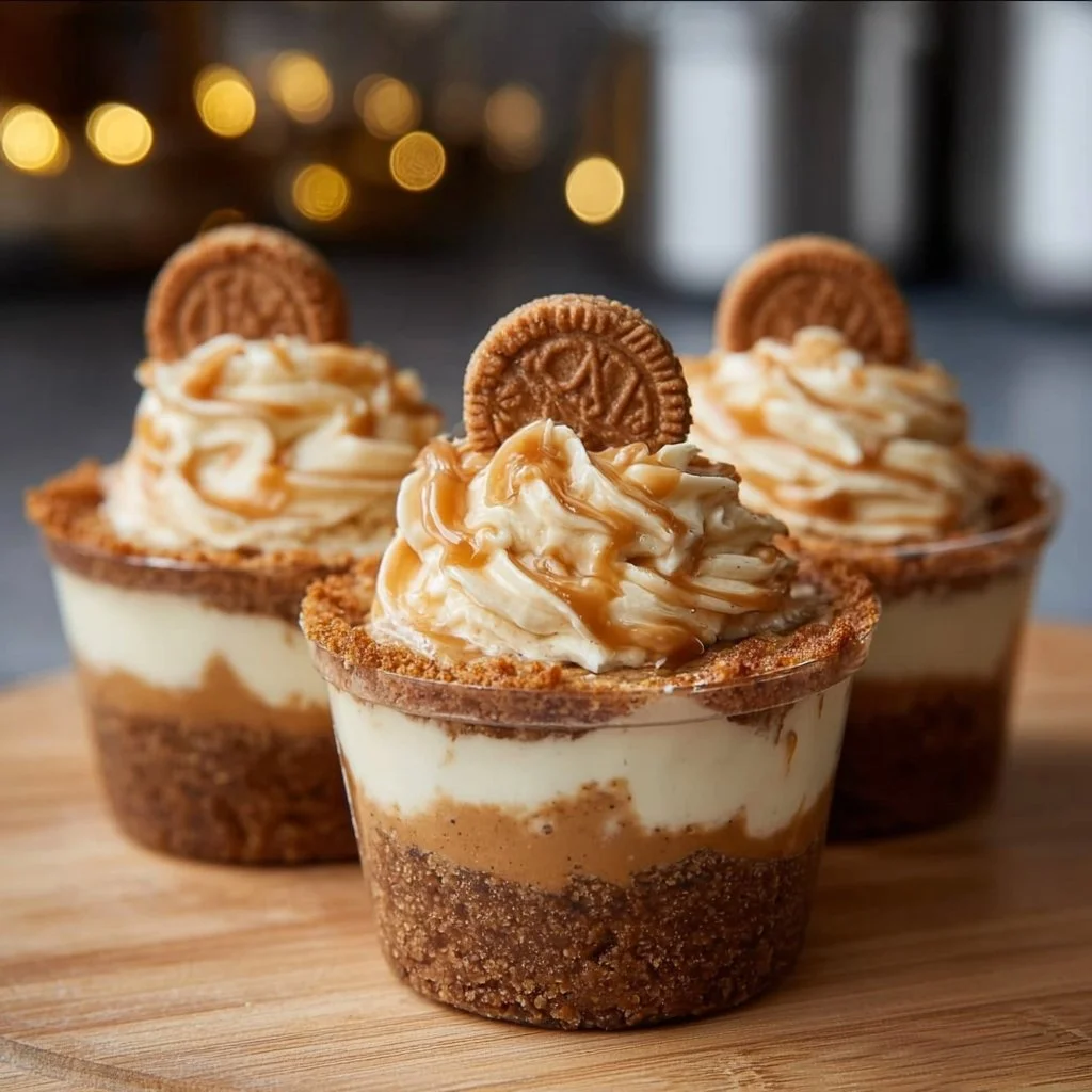 Cookie Butter Cheesecake Cups