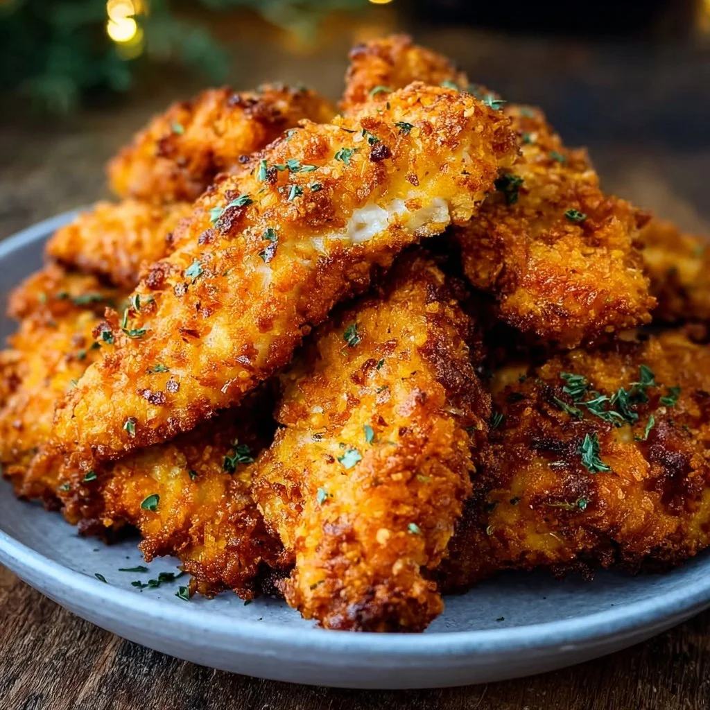 Crispy Air Fryer Chicken Tenders Recipe with Extra Crunchy Panko Coating for Perfect Snack