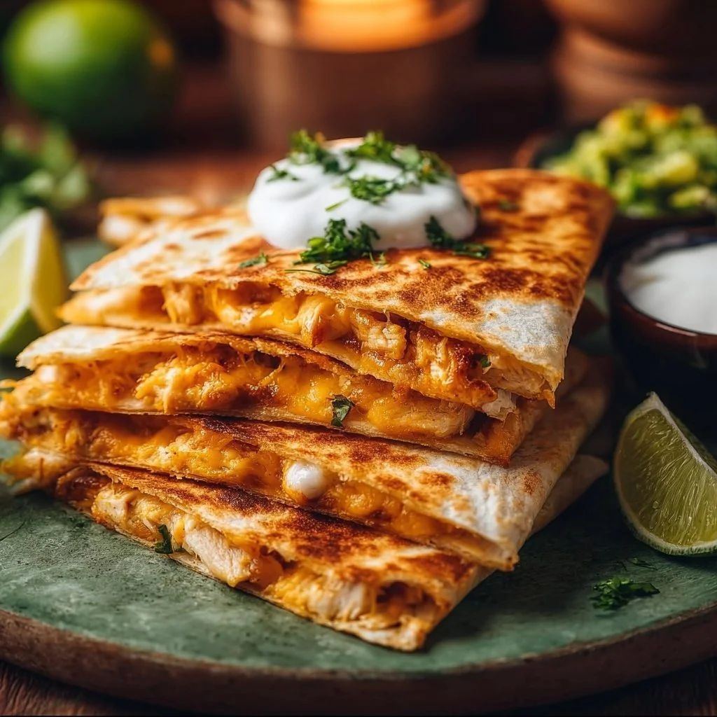 Crispy Chicken Quesadillas