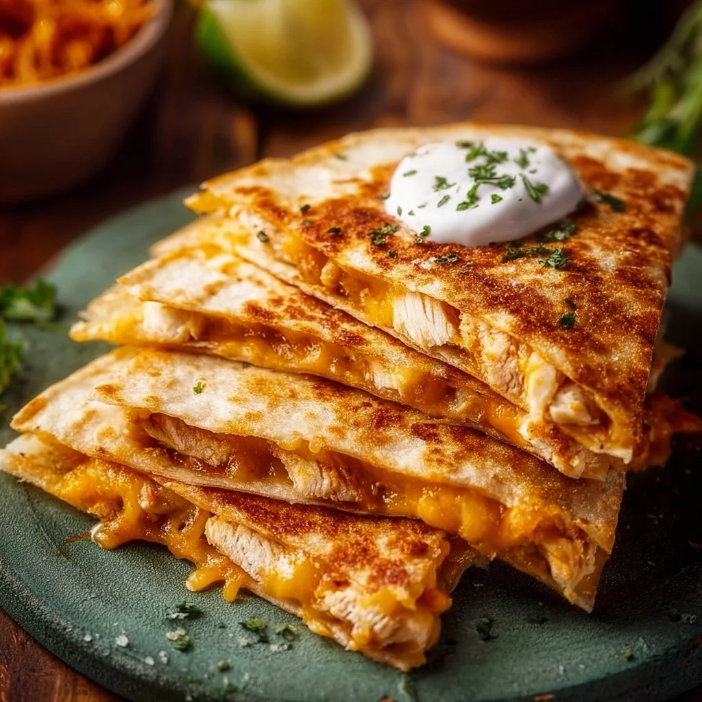 Crispy Chicken Quesadillas