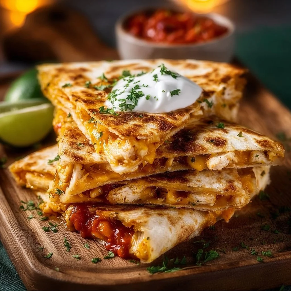 Crispy Chicken Quesadillas
