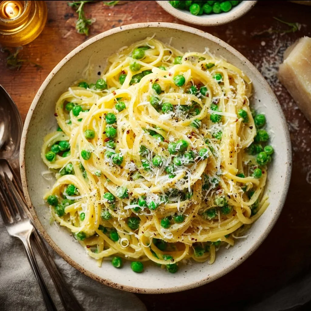 Delicious Spring Pasta with Peas and Parmesan