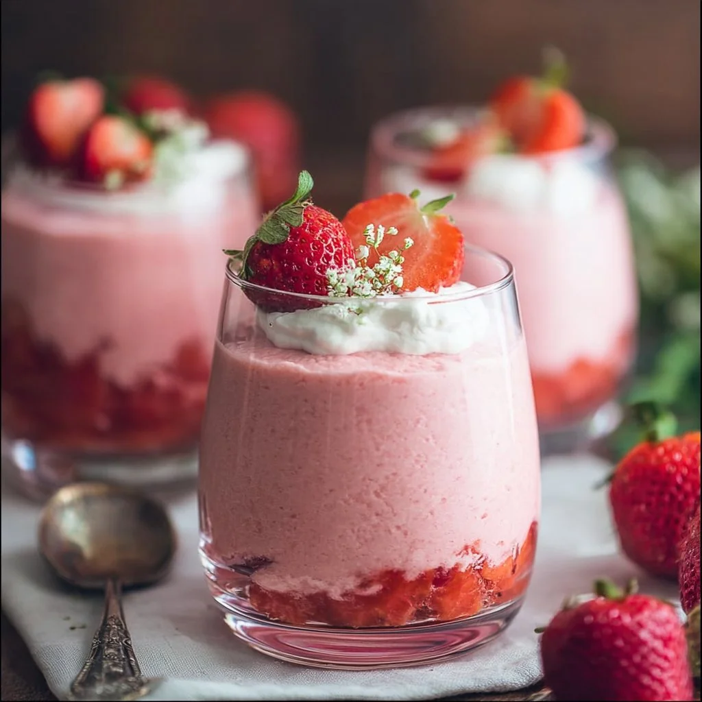 Easy Fresh Strawberry Mousse