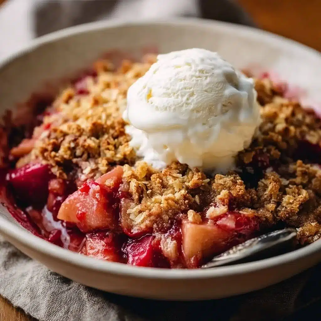 Easy Rhubarb Crisp – Simple Homemade Rhubarb Dessert