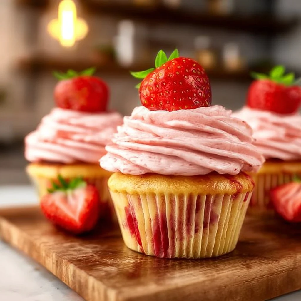 Fresh Strawberry Cupcakes