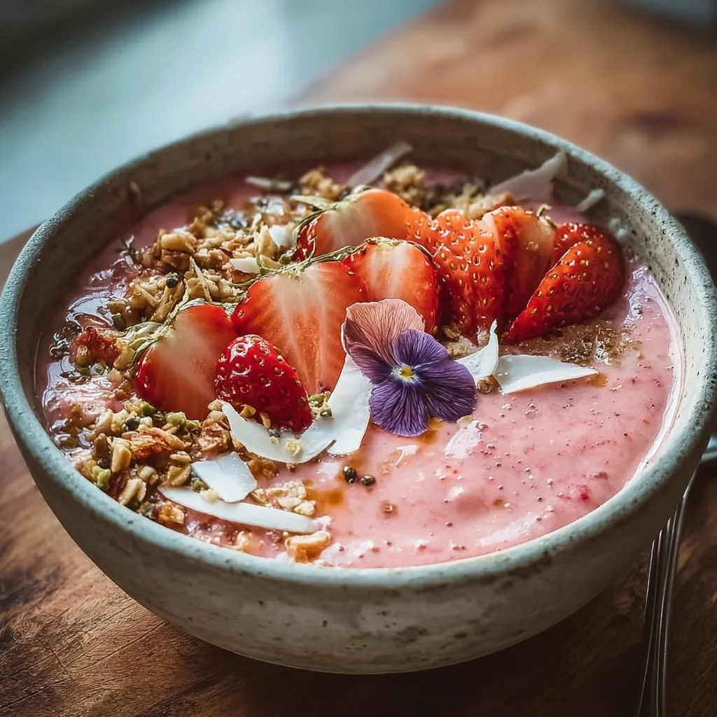 Galentines Strawberry Smoothie Bowl