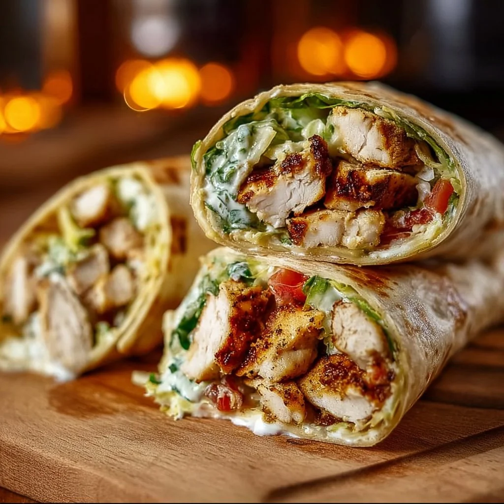Garlic Chicken Wraps