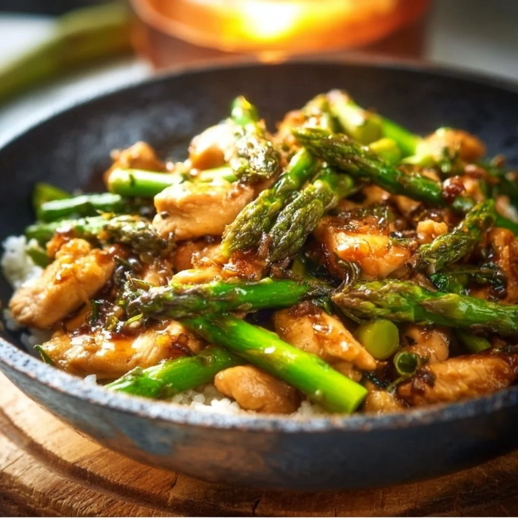 Ginger Chicken Asparagus Stir Fry