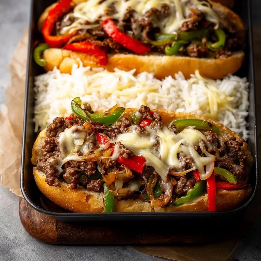 Ground Beef Philly Cheesesteak Meal Prep