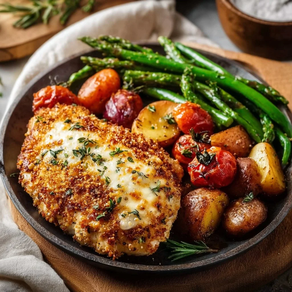 Healthy Chicken Parmesan with Vegetables