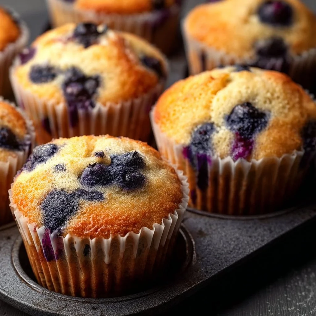 High Protein Blueberry Muffins