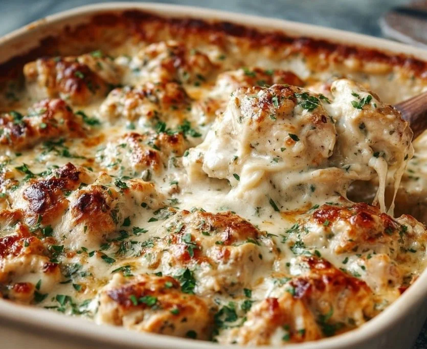 High-Protein Chicken Alfredo Bake | Easy Low Carb High Protein Meal Ideas