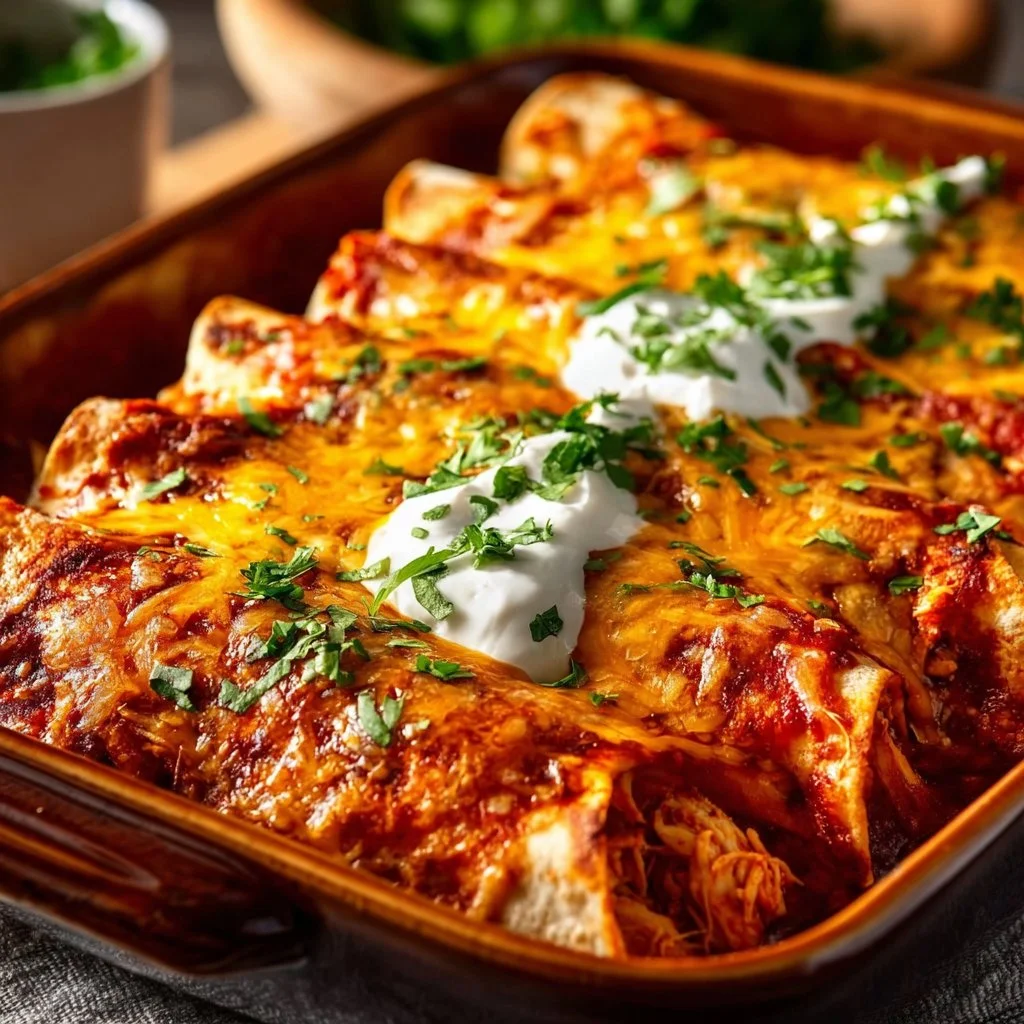 High Protein Chicken Enchiladas (The BEST Macro-Friendly Recipe!)