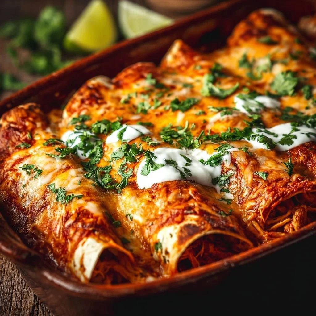 High Protein Chicken Enchiladas (The BEST Macro-Friendly Recipe!)