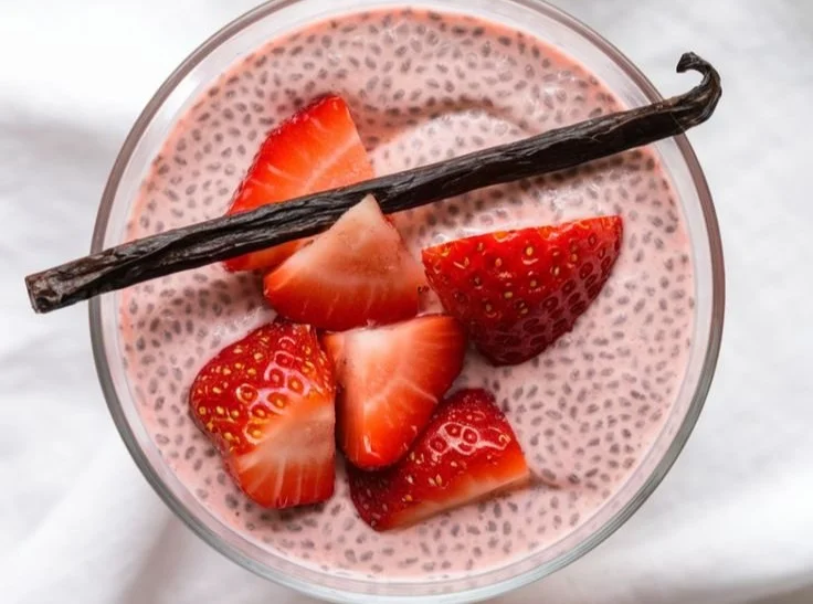 High-Protein Strawberry Chia Seed Pudding
