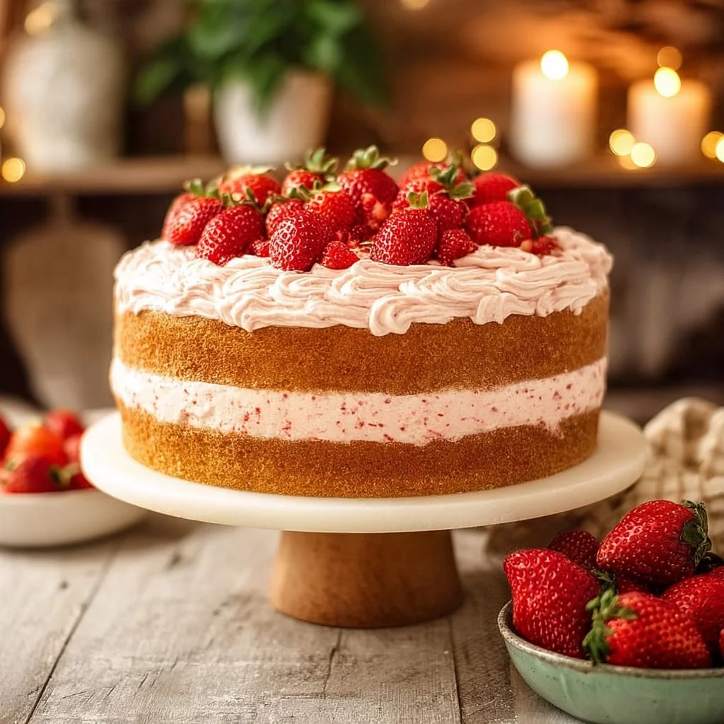 Homemade Strawberry Cake