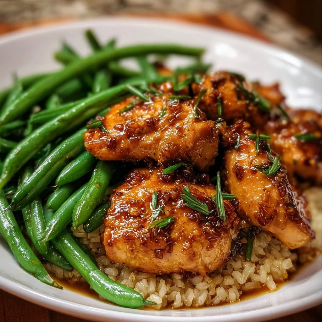 Honey Garlic Chicken with Green Beans