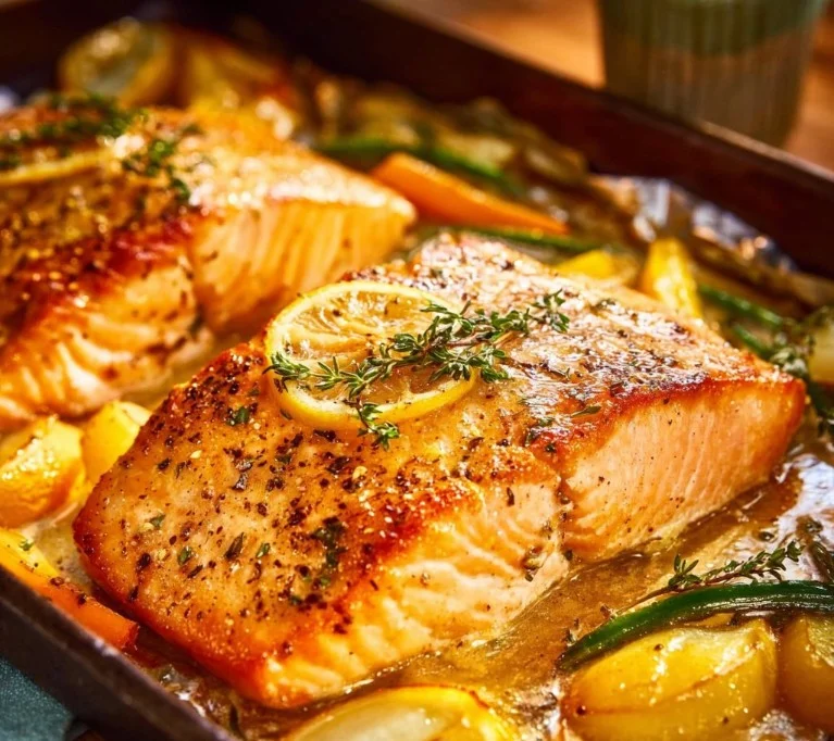 Lemon Garlic Butter Salmon 4 Sheet Pan Lemon Garlic Butter Salmon