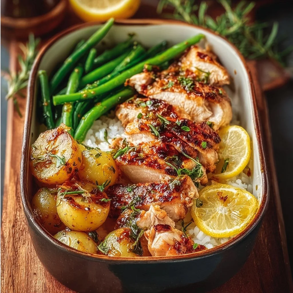 Lemon Garlic Chicken Bowl