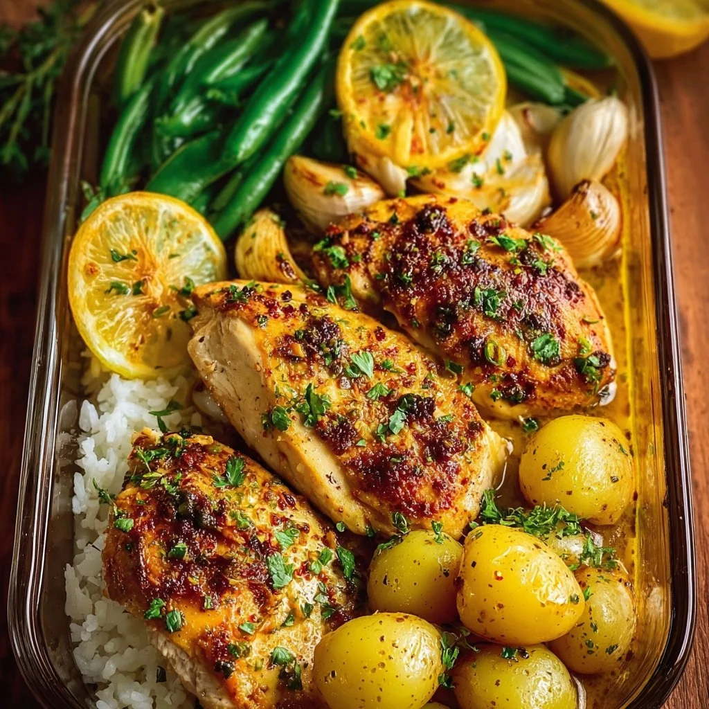Lemon Garlic Chicken Bowl