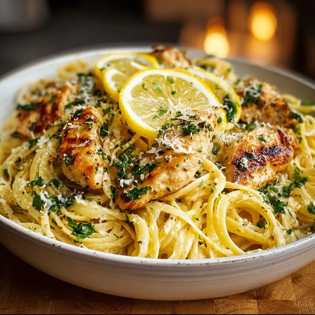 Lemon Garlic Chicken Pasta