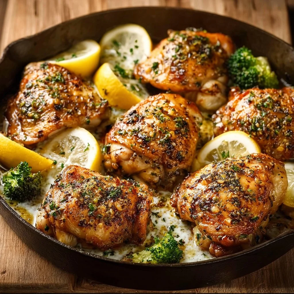 Lemon Garlic Chicken Thighs