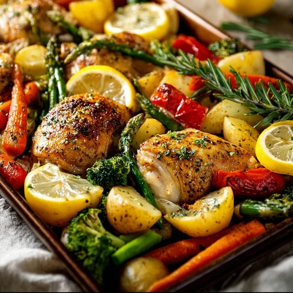 Sheet Pan Lemon Herb Chicken and Vegetables