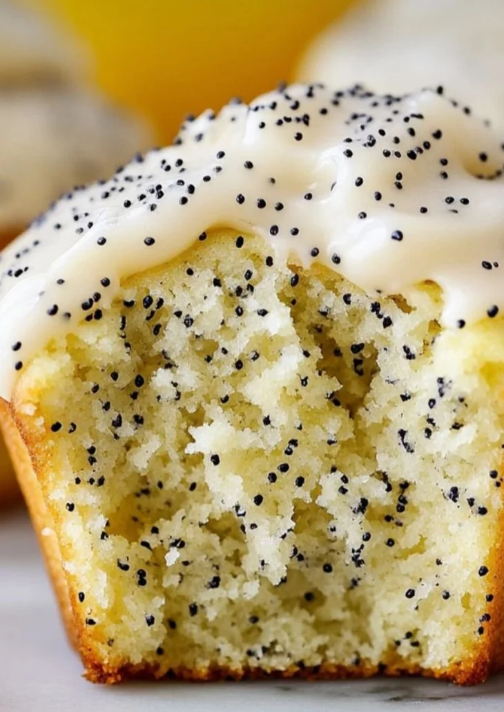 Lemon Poppy Seed Muffins with Lemon Glaze
