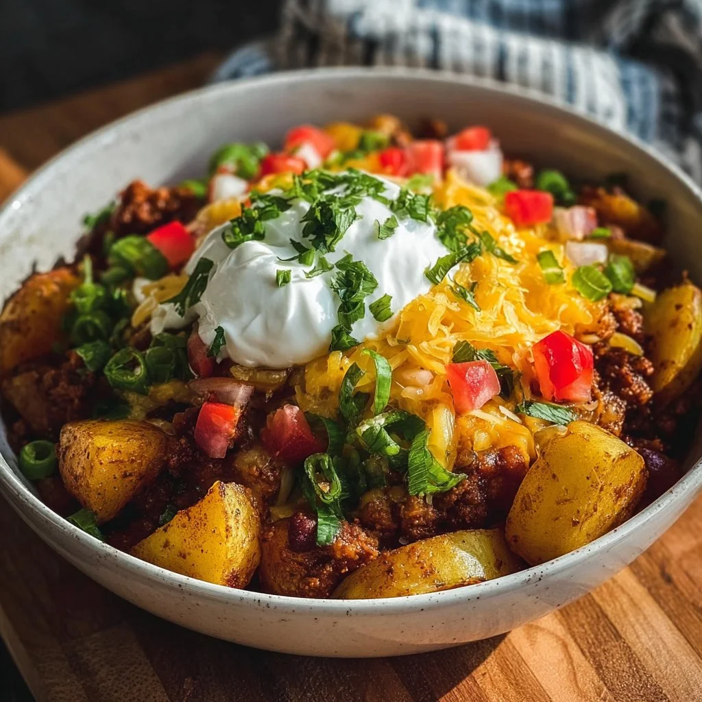 Loaded Potato Taco Bowl