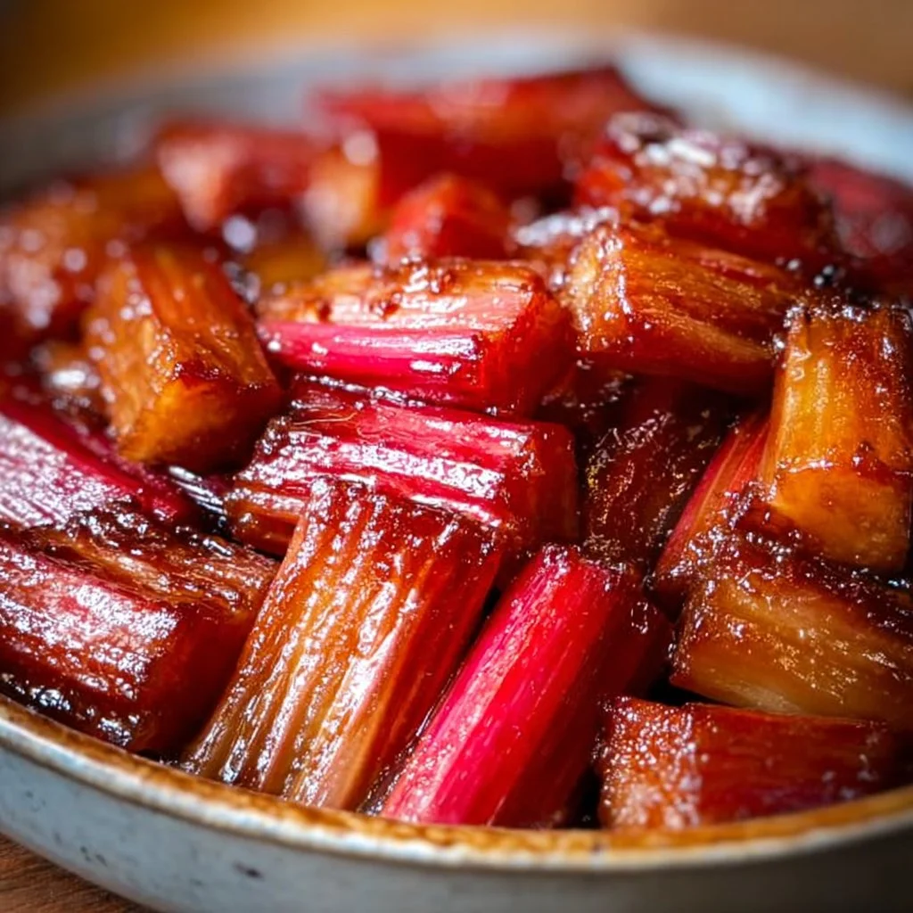 Maple-Glazed Roasted Rhubarb