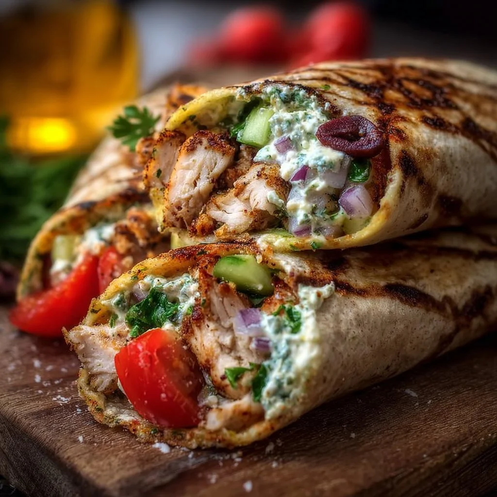 Mediterranean Chicken Wraps