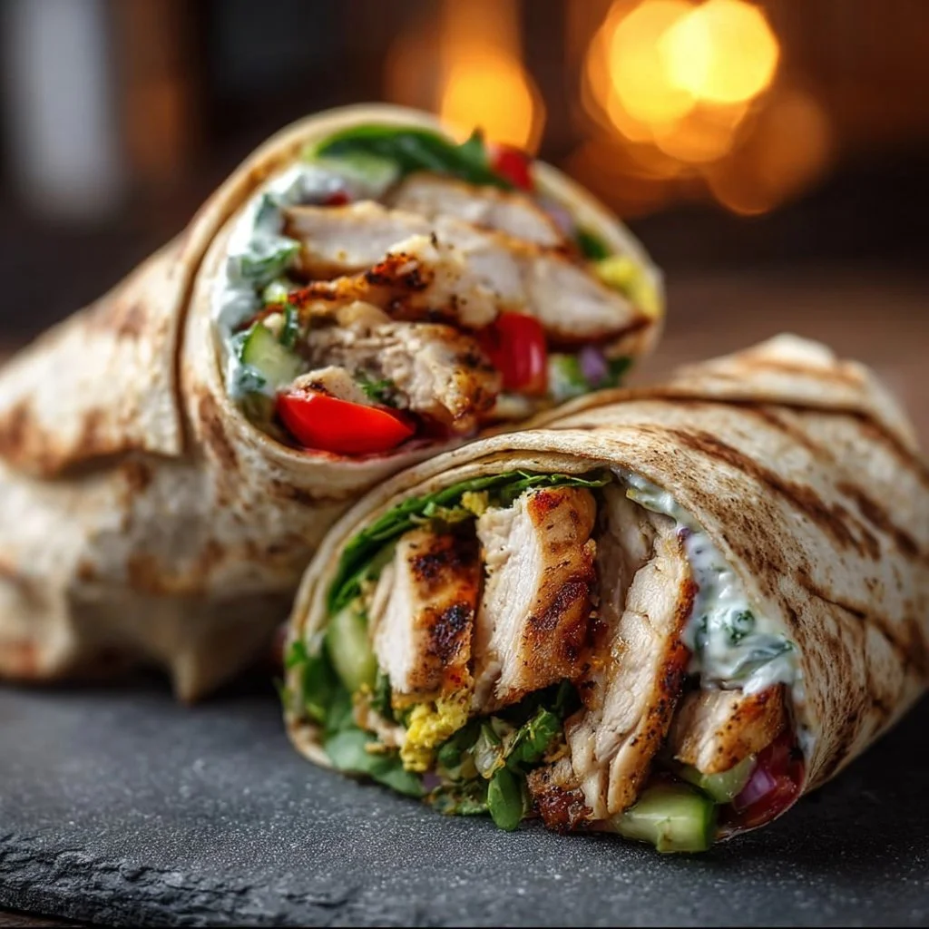 Mediterranean Chicken Wraps