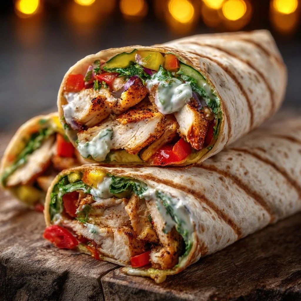Mediterranean Chicken Wraps