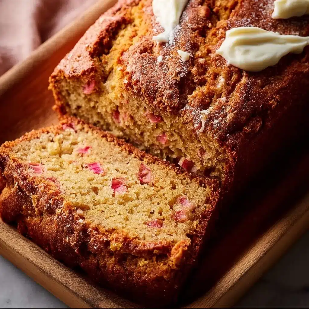 Moist Rhubarb Bread with Sour Cream