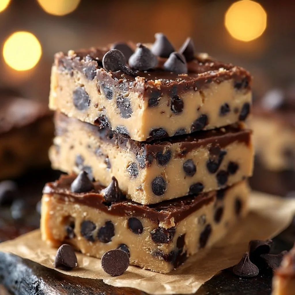 No Bake Cookie Dough Bars