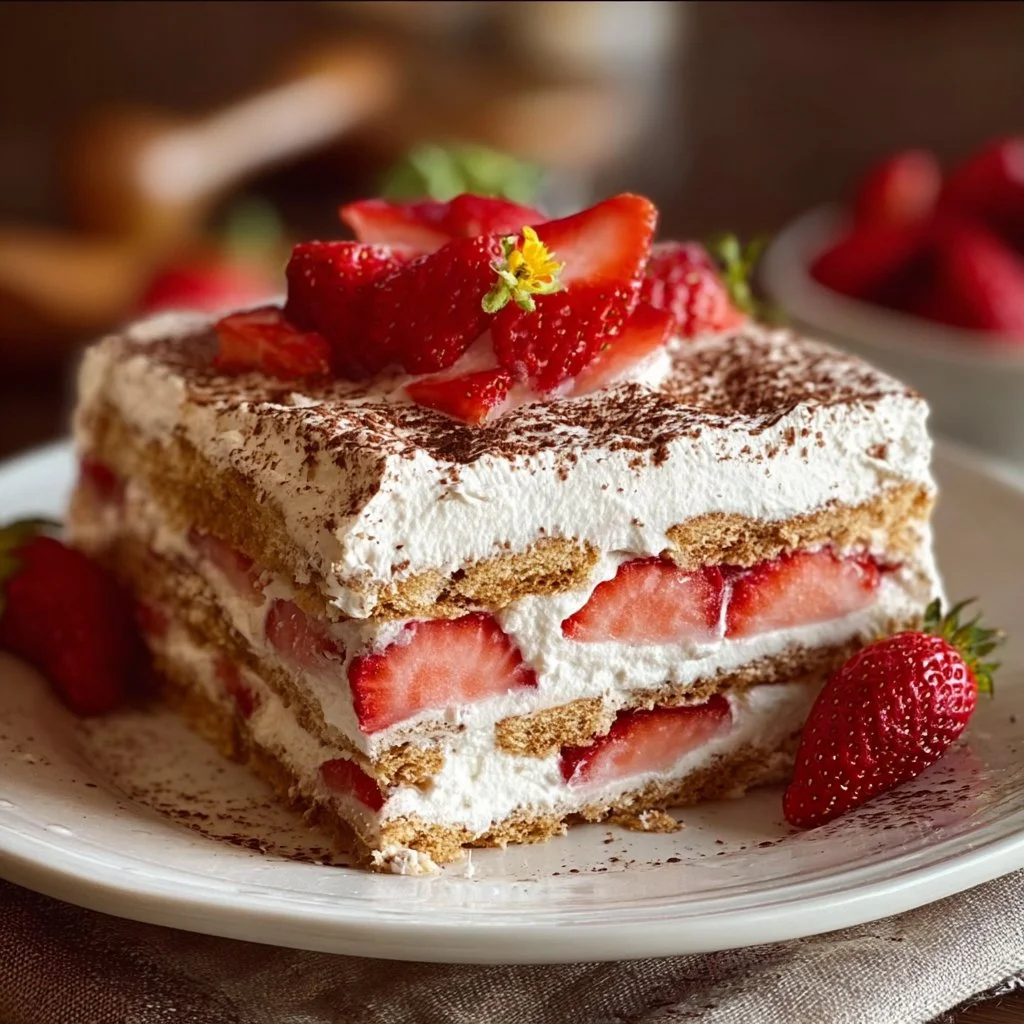 No-Bake Strawberry Icebox Cake