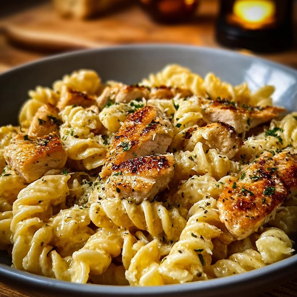 One Pot Garlic Parmesan Chicken Pasta