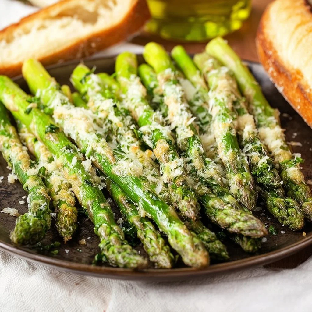 Oven-Baked Asparagus with Garlic and Parmesan
