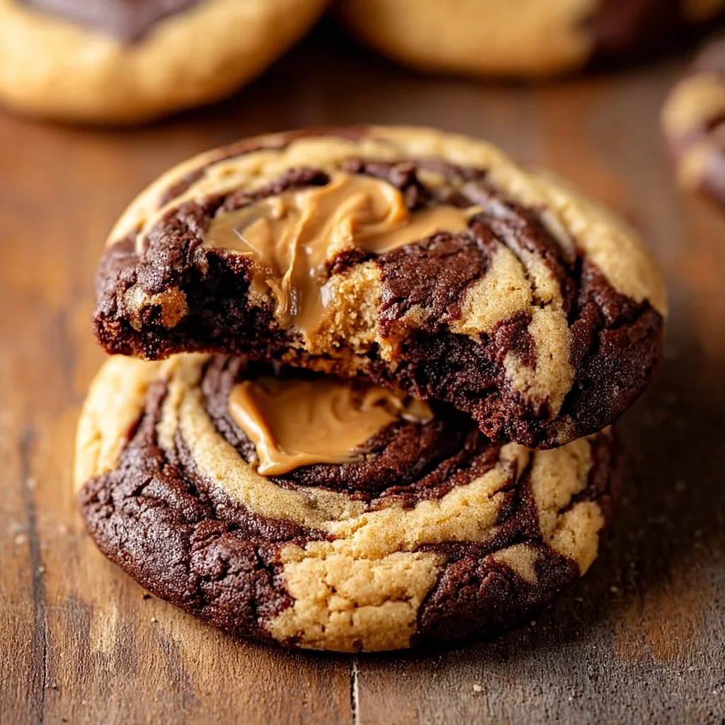 Peanut Butter Brownie Swirl Cookies