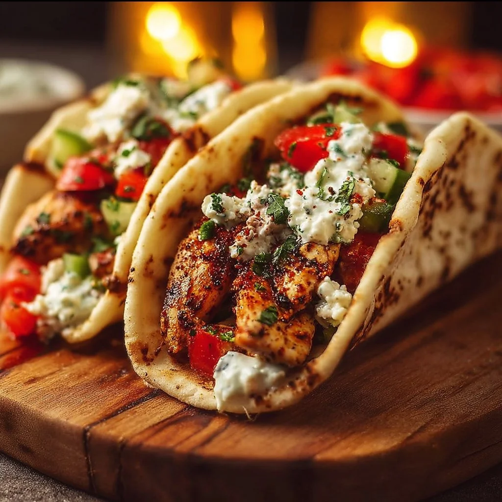 Quick Mediterranean Chicken Tacos