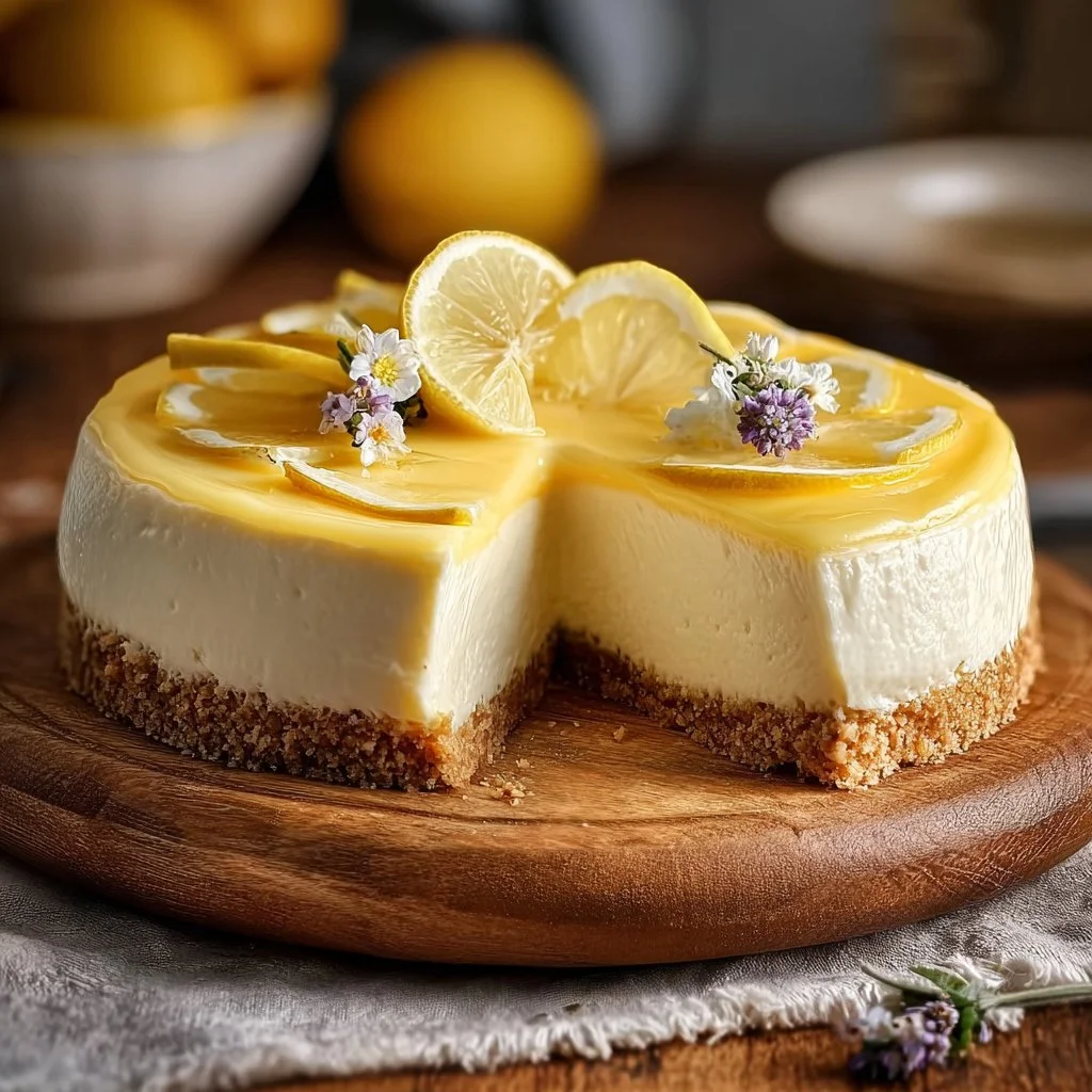Refreshing No-Bake Lemon Cheesecake for Effortless Indulgence